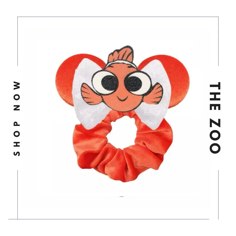 Scrunchie with Mouse Ears Nemo Dory‎